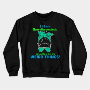 Green  Nf1 Neurofibromatosis Awareness Women NF1 Crewneck Sweatshirt